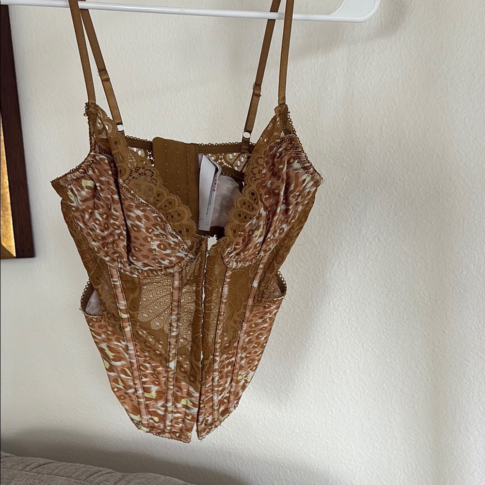 Urban Outfitters Brown Lace Bodysuit